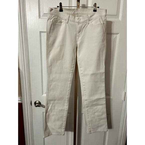 7 For All Mankind Jeans, White, Straight Legged, Size 31 - Picture 1 of 6